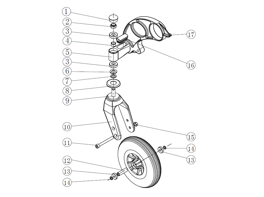 Replacement Castor Kit for A08/L